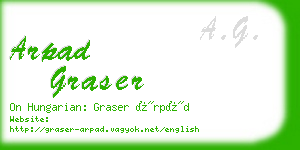 arpad graser business card